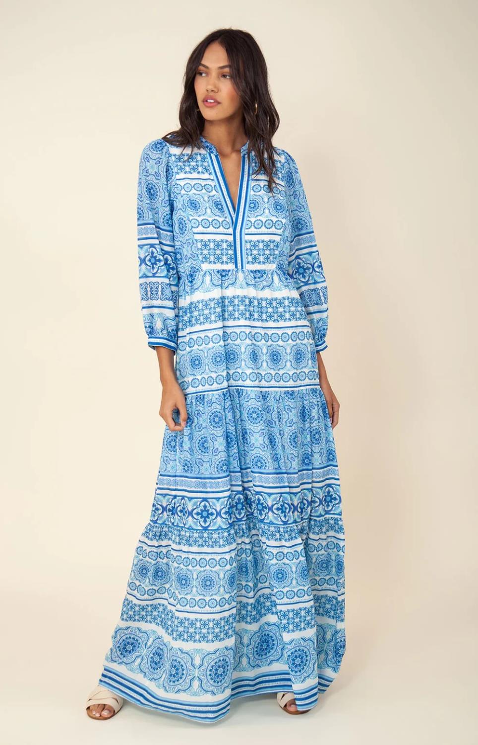 Hale bob. Elspeth long dress blue