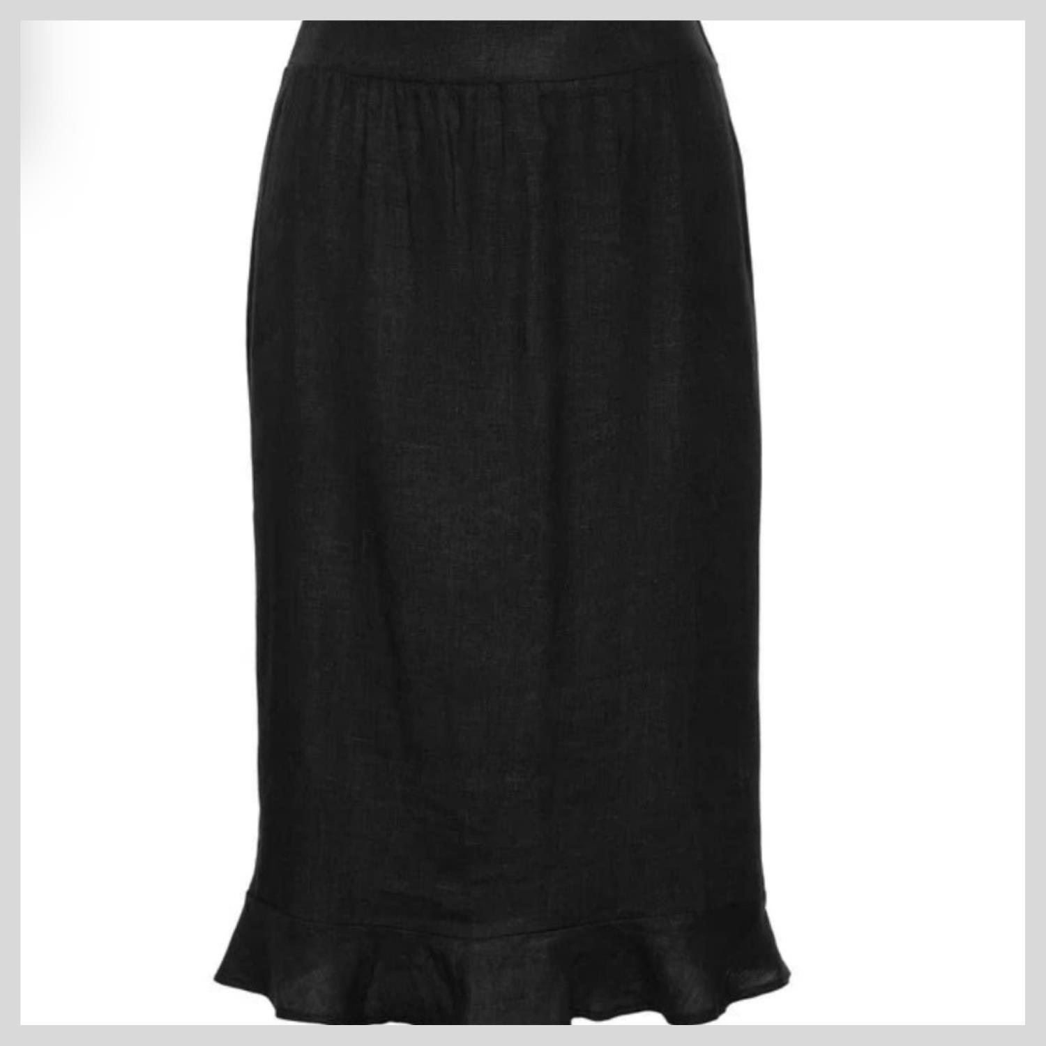 ella&il. Franca linen skirt black