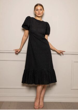 Miss Maya.Johanna dress midi. Polka dot
