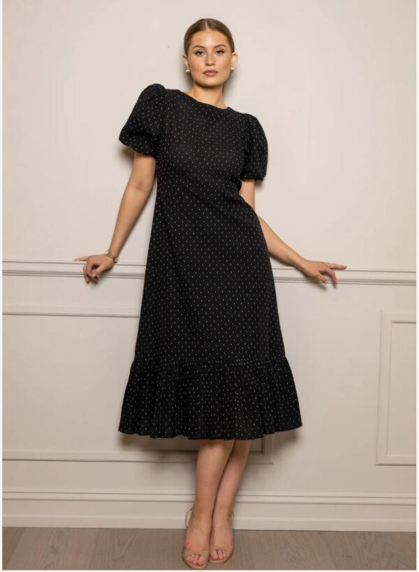 Miss Maya.Johanna dress midi. Polka dot