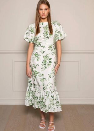 Miss Maya. Johanna dress green blossom