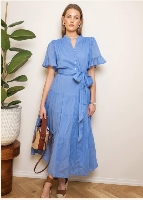 Miss Maya. Gaia dress blue voille - Bilde 2