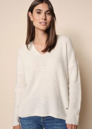 Mos mosh. Thora v-neck ecru