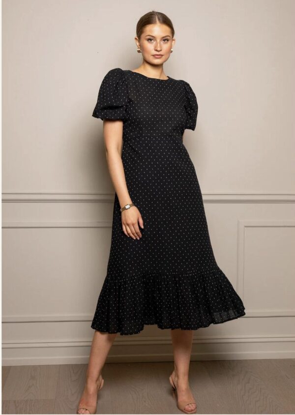 Miss Maya.Johanna dress midi. Polka dot - Bilde 2
