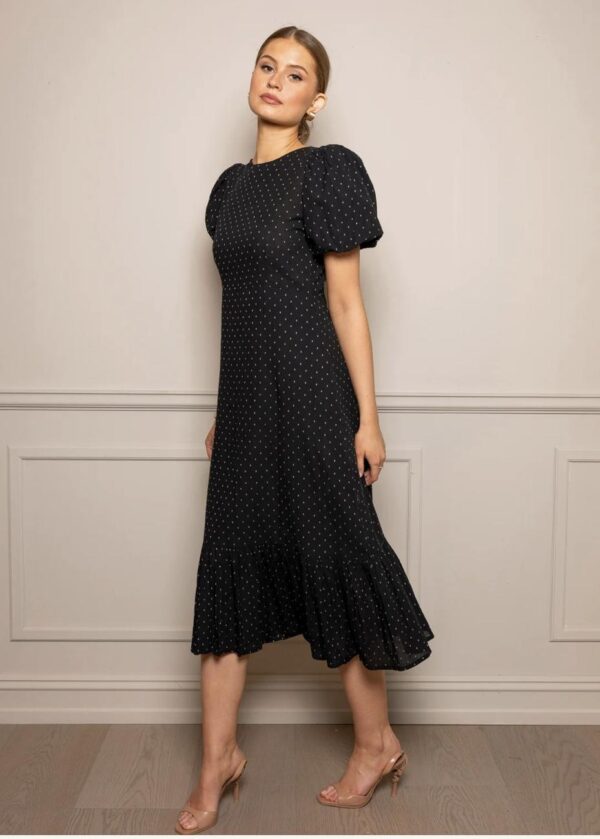 Miss Maya.Johanna dress midi. Polka dot - Bilde 3