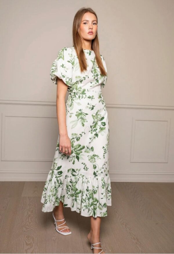 Miss Maya. Johanna dress green blossom - Bilde 2