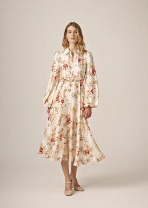 by TiMo. Viscose shirt dress. Botanical