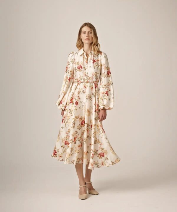 by TiMo. Viscose shirt dress. Botanical
