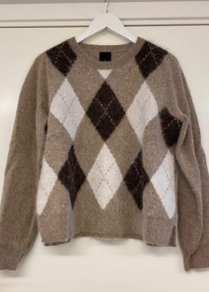 Ane Mone. Argyle genser